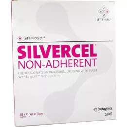 SILVERCEL neadhezivne komprese 11x11 cm, 10 kom