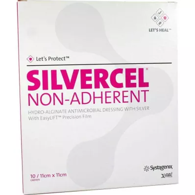 SILVERCEL neadhezivne komprese 11x11 cm, 10 kom