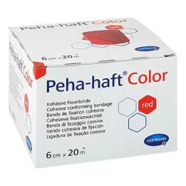 PEHA-HAFT Zavoj za fiksiranje boje 6 cmx20 m crveni, 1 kom