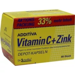 ADDITIVA Vitamin C+Zinc Depot Caps. Promotivno pakiranje, 80 kom