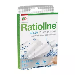 RATIOLINE aqua flaster za tuširanje Plus 8x10 cm sterilni, 5 kom