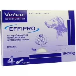 EFFIPRO 134 mg Pip. Otopina za kapanje za srednje velike pse, 4 kom