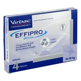 EFFIPRO 134 mg Pip. Otopina za kapanje za srednje velike pse, 4 kom