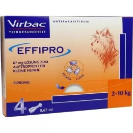 EFFIPRO 67 mg Pip. Otopina za kapanje za male pse, 4 kom