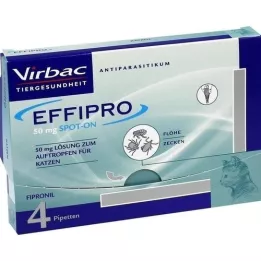 EFFIPRO 50 mg otopina za mrlje za mačke, 4 kom