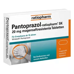 PANTOPRAZOL-ratiopharm SK 20 mg tableta želučanog soka, 14 kom