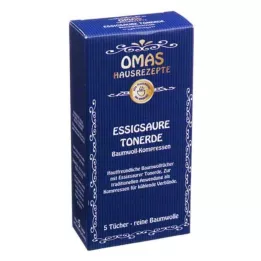 ESSIGSAURE TONERDE Komprese od vate, 5 kom