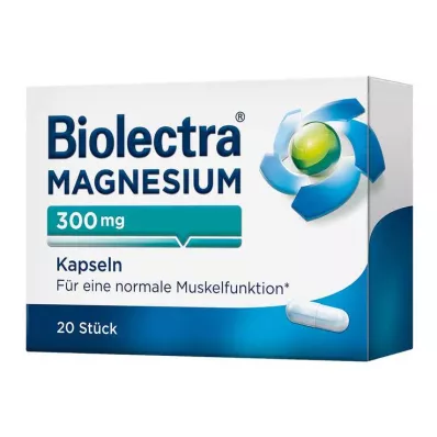 BIOLECTRA Magnezij 300 mg kapsule, 20 kom