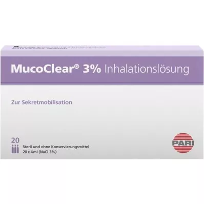 MUCOCLEAR 3% otopina NaCl za inhalaciju, 20X4 ml