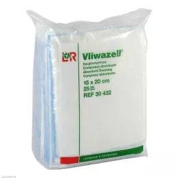 VLIWAZELL Sukcijske komprese nesterilne 15x20 cm, 25 kom