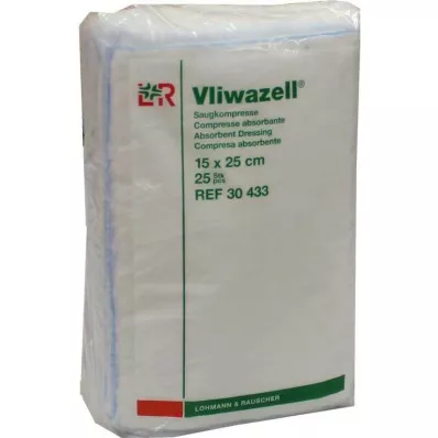 VLIWAZELL Sukcijske komprese nesterilne 15x25 cm, 25 kom
