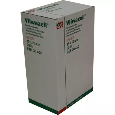VLIWAZELL Sukcijske komprese sterilne 15x20 cm, 30 kom