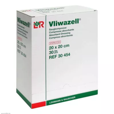 VLIWAZELL Sukcijske komprese sterilne 20x20 cm, 30 kom