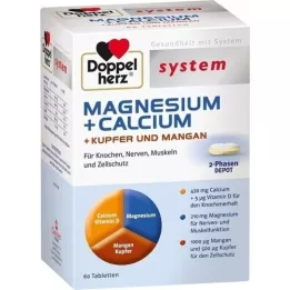 DOPPELHERZ Magnezij+Kalc.+Bakar+Mangan sist.tab., 60 kom