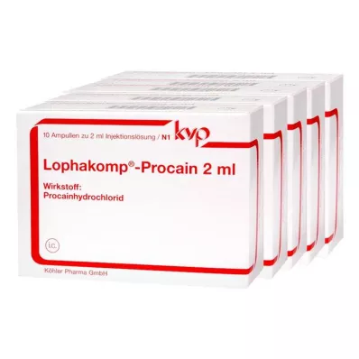 LOPHAKOMP Prokain 2 ml otopina za injekciju, 50X2 ml