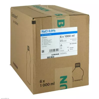 Fiziološka otopina 0,9% B.Braun otopina za ispiranje Ecotainer, 6X1000 ml Fiziološka otopina 0,9% B.Braun otopina za ispiranje Ecotainer, 6X1000 ml