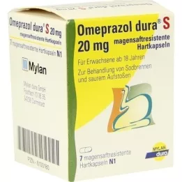 OMEPRAZOL dura S 20 mg gastrorezistentne tvrde kapsule, 7 kom