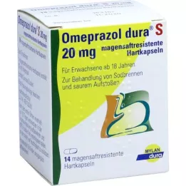 OMEPRAZOL dura S 20 mg gastrorezistentne tvrde kapsule, 14 kom