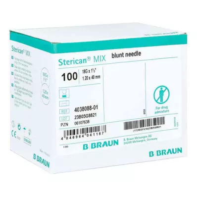Sterican kanile 18 Gx1 1/2 1,1x40 tupi/tupi (100 komada)