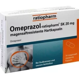 OMEPRAZOL-ratiopharm SK 20 mg želučani sok tvrda kapsula, 14 kom