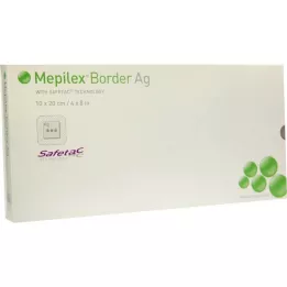 MEPILEX Border Ag pjenasti spoj 10x20 cm sterilni, 5 kom