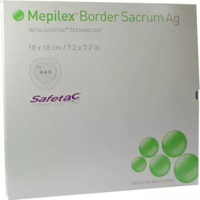 MEPILEX Border Sacrum Ag pjenasti konektor 18x18 cm ster., 5 kom MEPILEX Border Sacrum Ag pjenasti konektor 18x18 cm ster., 5 kom