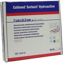 CUTIMED Sorbact Hydroactive komprese 7x8,5 cm, 10 kom