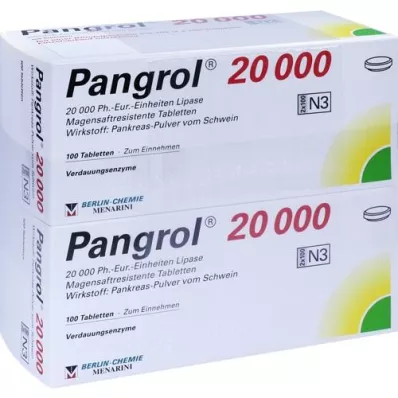 PANGROL 20 000 gastrorezistentnih tableta, 200 kom