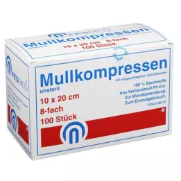 MULLKOMPRESSEN ES 10x20 cm Unstertil 8, 100 ST