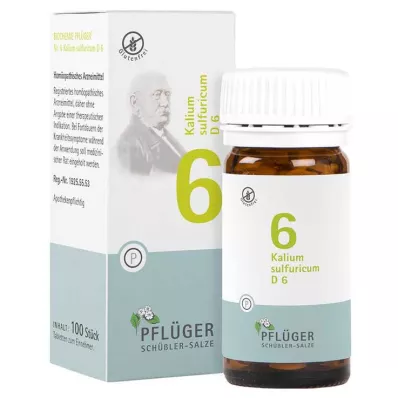 Biokemija Pflueger 6 Kalium sulfuricum D 6 tableta, 100 kom