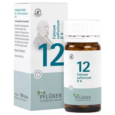 BIOCHEMIE Pflüger 12 kalcijev sumporicum d 6 tablica, 100 ST