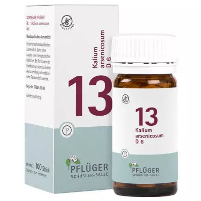 Biokemija Pflueger 13 Kalij arsen.D 6 tableta, 100 kom