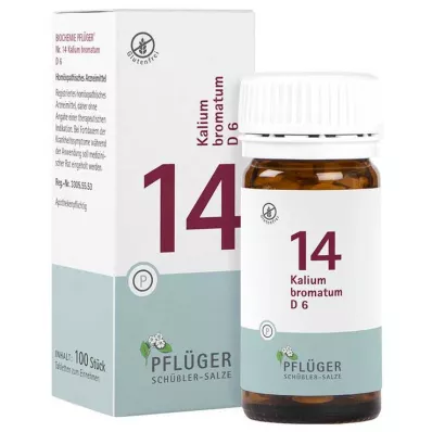 Biokemija Pflueger 14 kalij bromat.D 6 tableta, 100 kom