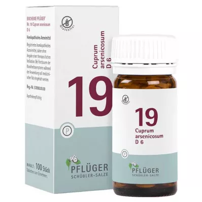 Biochemistry Pflueger 19 Cuprum arsenicosum D 6 tableta, 100 kom Biochemistry Pflueger 19 Cuprum arsenicosum D 6 tableta, 100 kom