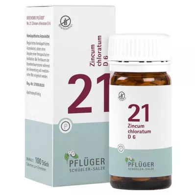 Biokemija Pflueger 21 Zincum chloratum D 6 tableta, 100 kom