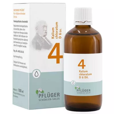 Biokemija Pflueger 4 Potassium chloratum D 6 kapi, 100 ml