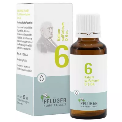 Biokemija Pflueger 6 Kalium sulfuricum D 6 kapi, 30 ml