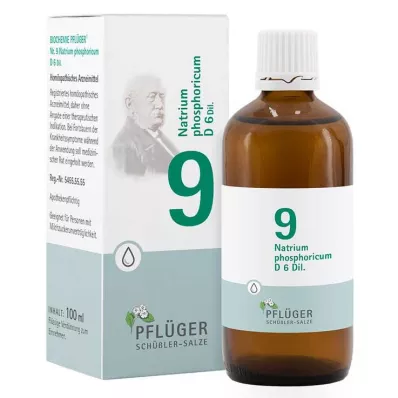 Biokemija Pflueger 9 Natrum phosphoricum D 6 kapi, 100 ml