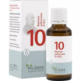 BIOCHEMIE pflüger 10 natrijev sumporicum d 6 kap., 30 ml