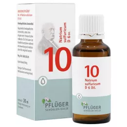 BIOCHEMIE pflüger 10 natrijev sumporicum d 6 kap., 30 ml