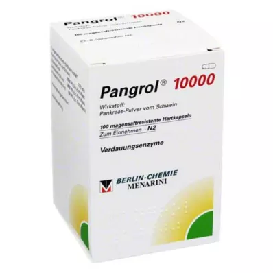 PANGROL 10.000 tvrdih zatvarača s oblogom od želučanog soka, 100 komada