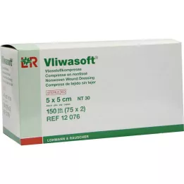 VLIWASOFT Komprese od flisa 5x5 cm sterilne 4l, 150 kom