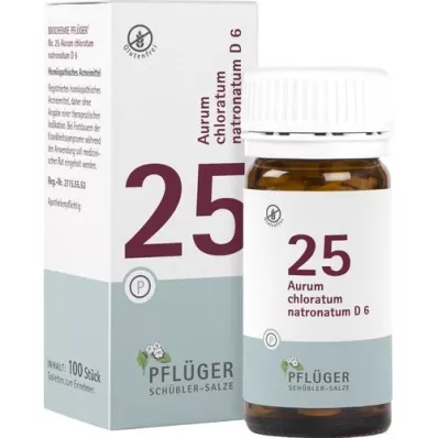 BIOCHEMIE Pflueger 25 Aurum klorat.natron.D 6 tab., 100 kom