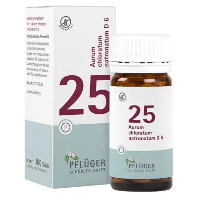 BIOCHEMIE Pflueger 25 Aurum klorat.natron.D 6 tab., 100 kom