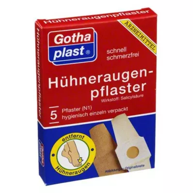 GOTHAPLAST Flaster za kukuruz 2x6 cm, 5 kom GOTHAPLAST Flaster za kukuruz 2x6 cm, 5 kom