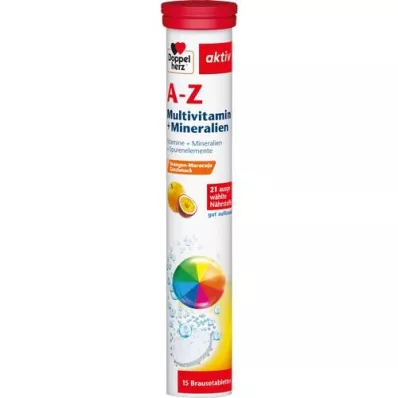 DOPPELHERZ A-Z Multivitamin + minerali šumeća tableta, 15 kom