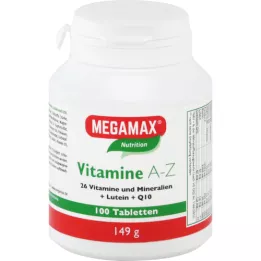 MEGAMAX Vitamini A-Z+Q10+Lutein tablete, 100 kom