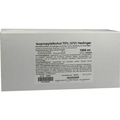 ISOPROPYLALKOHOL 70% hedinger, 1000 ml