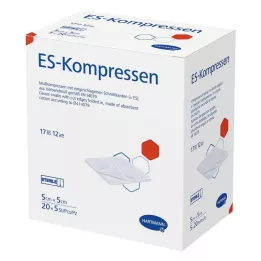 ES-KOMPRESSEN sterilno pakiranje 5x5 cm 12 puta veliko, 20X5 kom