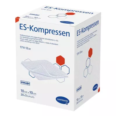 ES-Komprese sterilne 10x10 cm veliko pakiranje, 20x5 kom